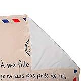 Ozgkee French Letters Filt Till Min Son och Min Dotter Mjuk Filt Flanellfilt Vintervarm Postfilt för Sovrum i Vardagsrummet (6)