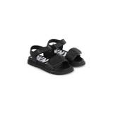 Dkny Kids - sandaler med nitad logotyp - barn - läder/läder/gummi - 34 - Svart