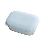 ABNMJKI Tvålkopp Portable Soap Container Travel Portable Box Bathroom Storage Soap Box (Color : Blue)