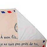 Ozgkee French Letters Filt Till Min Son och Min Dotter Mjuk Filt Flanellfilt Vintervarm Postfilt för Sovrum i Vardagsrummet (1)