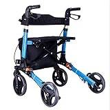rollator Rollator Walker med sits Lätt hopfällbar shoppingvagn Höjdjusterbar för vuxna artrit äldre Thanksgiving