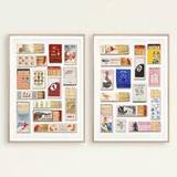 Set Of 2 Frameless Vintage Matchbox Trendy Poster Print Aesthetic Retro Matches Funky Painting Wall Picture Living Room Bedroom Home Decoration