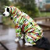 Big Dog Hooded Waterproof Raincoat Reflective Waterproof Windproof Dog Coat Jumpsuit Hundkläder Valp Raincoat Hoodie Jacket