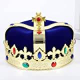 LEEMASING kungligt smycke för unisex halloween kostym bal cosplay festdekorationer (blå)
