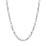 Pyramid Stud Tennis Necklace - Silver - one size