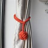 Gardinbindningar 1 st kreativ gardin bindning hem dekorativa rum tillbehör enkelt fönster spänne rep handgjord gardinhållare klämma rep gardin hållare (färg: orange)