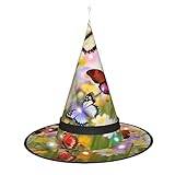 RLDOBOFE Grupp fjärilar halloween häxa hatt häxa kostym tillbehör för halloween fest gård dekoration karnevaler hatt