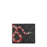 Snake Printed Coated Canvas Wallet