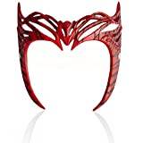 ZLCOS Scarlet Witch huvudbonad krona Wanda Maximoff pannband mask för cosplay 2022 film halloween kostym tillbehör (Openwork)