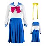 USA storlek Usagi Tsukino cosplay kostym kristall skoluniform kvinnor sjöman kostym, BLÅ, 3XS