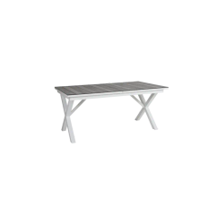 Matbord förlängningsbart 160/220x100, vit/grå