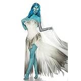 Mask Paradise Skeleton Bride/Corpse Bride kostymset i storlek M, set med peruk, klänning och blomhårband med slöja, polyamid kostym, elastan, peruk av: polyester, 80004-001-025