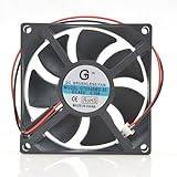 GT0848MB-25 48V 0.18A 8025 8CM with 2-wire 2-pin blockage protection high air volume dual ball cooling fan