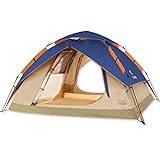 Travel Tent Automatic Camping Tent 2 3 Person - 4 Season Backpacking Tent Portable Dome Tent for Outdoors Brown (Color : Royal Blue) (Royal Blue)