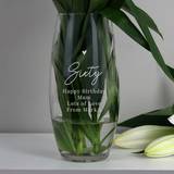 Personalised Big Age Glass Bullet Vase