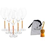 Veuve Clicquot champagneglas prestige box set gult glas (6 stycken) nyckelring