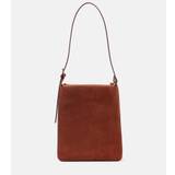 A.P.C. Virginie suede tote bag - brown - One size fits all