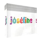 Little Helper JOSEFINE-A5BLK-15DE diamant polerad baby minnen/leksaker, personligt, flicknamn, Josefine, 15 x 21 x 2 cm, stor