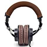 Defean Brunt hörlursskydd pannbandstyg kompatibelt med Audio Technica M30 M40 M50 M50X M50S M40X hörlurar (brunt skyddande pannband)