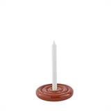 Oyoy Living Savi Ceramic Candlestick - Low - Nutmeg - One Size
