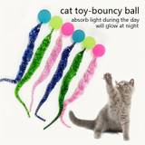 3pcs Cat Ball Set - Stimulate Your Cat's Playtime With Feathers And Elastic Gel Balls!