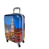 Liten resväska med styv kabinväska med ritningar 4 hjul 360°, Big Ben