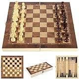 Schack backgammon, 3-i-1, schackbräde 34 x 34, schackspel trä hög kvalitet, schackspel trä ädelt, schack backgammon trä, schackbräde trä hög kvalitet, schackspel magnetiskt barn