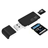 Micro SD Kortläsare, Seminer SD Kortläsare USB 2.0 med Lanyard för TF, SD, SDHC, SDXC, Micro SD, Micro SDXC, Micro SDHC Minneskort