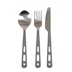 Lifeventure Titanium Cutlery Set, grå, en storlek