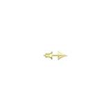 Single Yellow Gold Vermeil Rose Thorn Stud Earring Os Gold