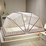 Mosquito NET Extra gardin, sängkappa, vikbar design med botten, snabb och enkel installation, myggnät