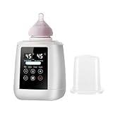Flaskvärmare baby, multifunktionell elektrisk flaskvärmare och sterilisator med LCD-timer, nattljus, sterilisering, snabb babymjölksvärmare för bröstmjölk eller mjölkmat
