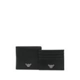 Giorgio Armani - plånbok med logotypplakett - herr - polyamid/polyester/polyester - one size - Svart