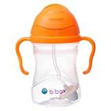 B.Box Sippy Cup med viktat sugrör och handtag med enkelt grepp, återanvändbar vattenflaska för baby med enkelt flip-topp-lock