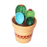 Keramisk nyhet Cactus Pot Mätskedar Muggar Köksredskap
