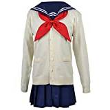 MengXin Himiko Toga Cosplay kostym outfit JK skoluniform sjöman klänning och tillbehör (X-Small, blå)
