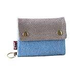 Qurlon Unisex minimalistisk denim canvas plånbok kompakt korthållare och nyckelväska för män och kvinnor enkelt och snyggt kortfodral, färg-3, ledig