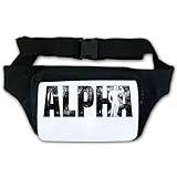 Alpha Golden Age Bodybuilding Flex grafisk midjeväska midjeväska midjeväska vit, Vitt, En storlek