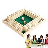 Stäng lådan | Wooden Shut The Box,Barspel för fester och sammankomster, strategispel för inlärning, 2-4 spelare, förbättrar matematik och beslutsfattande färdigheter Vesone