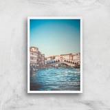 Rialto Bridge Giclee Art Print - A3 - White Frame