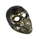 COOPHYA helmask halloween cosplay skrämmande mask zombie mask skrämmande djävulsmask läskig djurmask skräckskelett klä upp rekvisita helskallemask skelett mask skalle mask skydd ögonbindel
