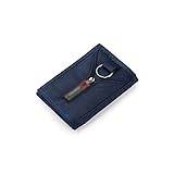 SSWERWEQ Läderplånböcker för män Nylon avslappnad plånbok för manliga män kvinnor ung nyhet pengarna väska handväska zippat mynt ID Korthållareficka (Color : Blu)