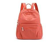 Hdbcbdj Ryggsäckar för kvinnor Fashion Lightweight Travel Bag Large Capacity Backpack Female Simple And Versatile Backpack Schoolbag (Color : Orange)