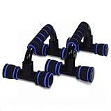 VIDENG Push Up Board 1pair Push-up Rack Fitness Equipment Hand Sponge Grip Bars Muscle Training Push Up Bar Chest Home Gym Body Building (Color : Blu)