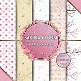 Sakura Blossom Scrapbook Paper: 20 Double Sided Decorative Craft Paper Sheets | for Origami, Journaling, Mixed Media Art, DIY Projects, & More | "8.5 x 8.5" - Pocketbok