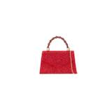Red Diamante Top Handle Bag - One Size