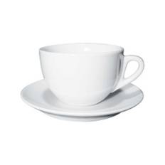 Ancap - Verona Jumbo Cup & Saucer - vit kopp med fat för latte - 500ml