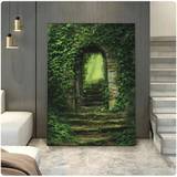 SHEIN 1pcs Posters For Wall Decoration Painting Room Decor Full Of Spring Atmosphere Decorative Paintings Tree Shade Green Plants Home No Frame