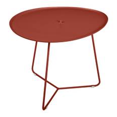 Fermob - Cocotte Low Table Red Ochre 20 - Småbord och sidobord utomhus - Röd - Metall