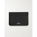 A.P.C. - Logo-Debossed Leather Cardholder - Men - Black
